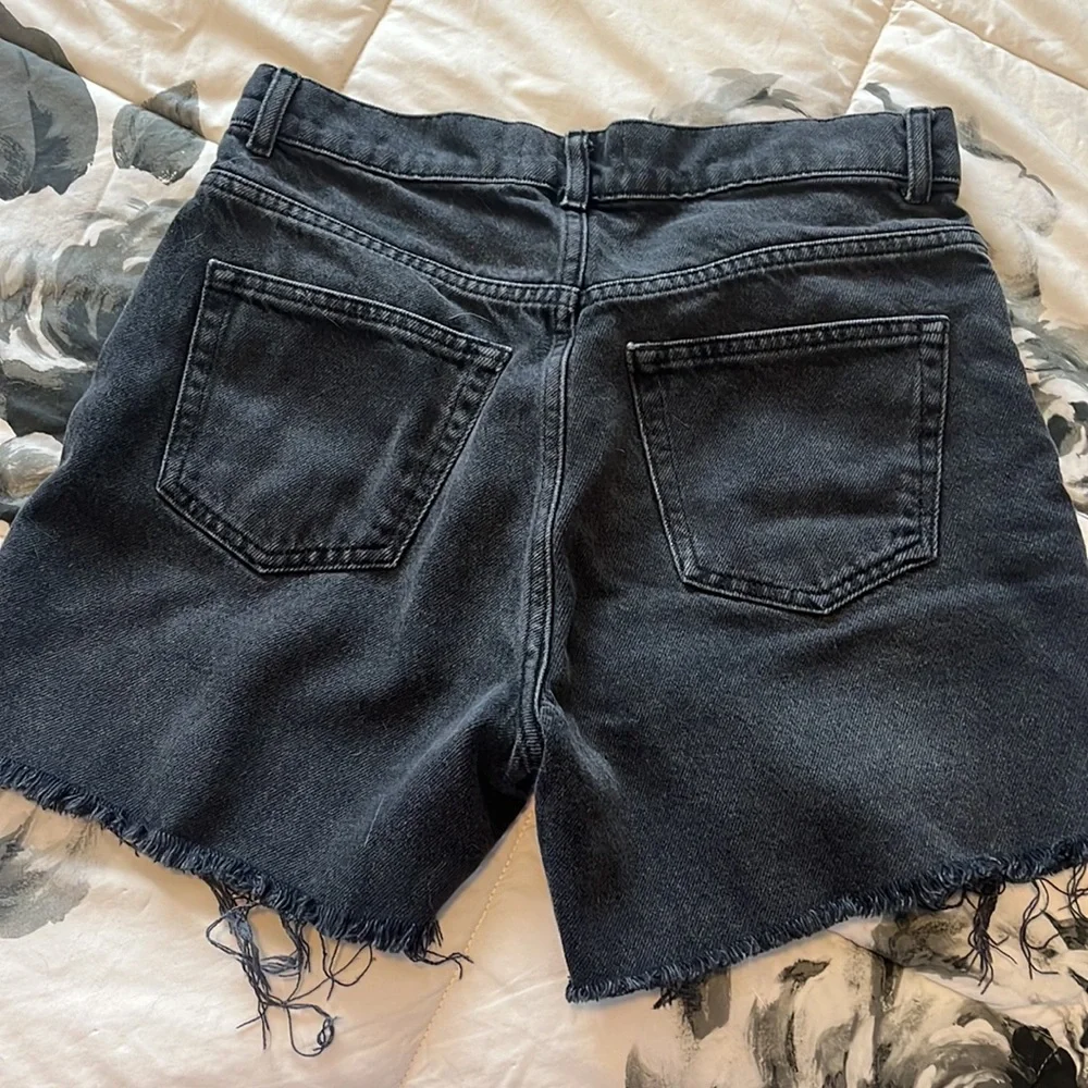 Reformation black denim cutoff shorts - Picture 2 of 3